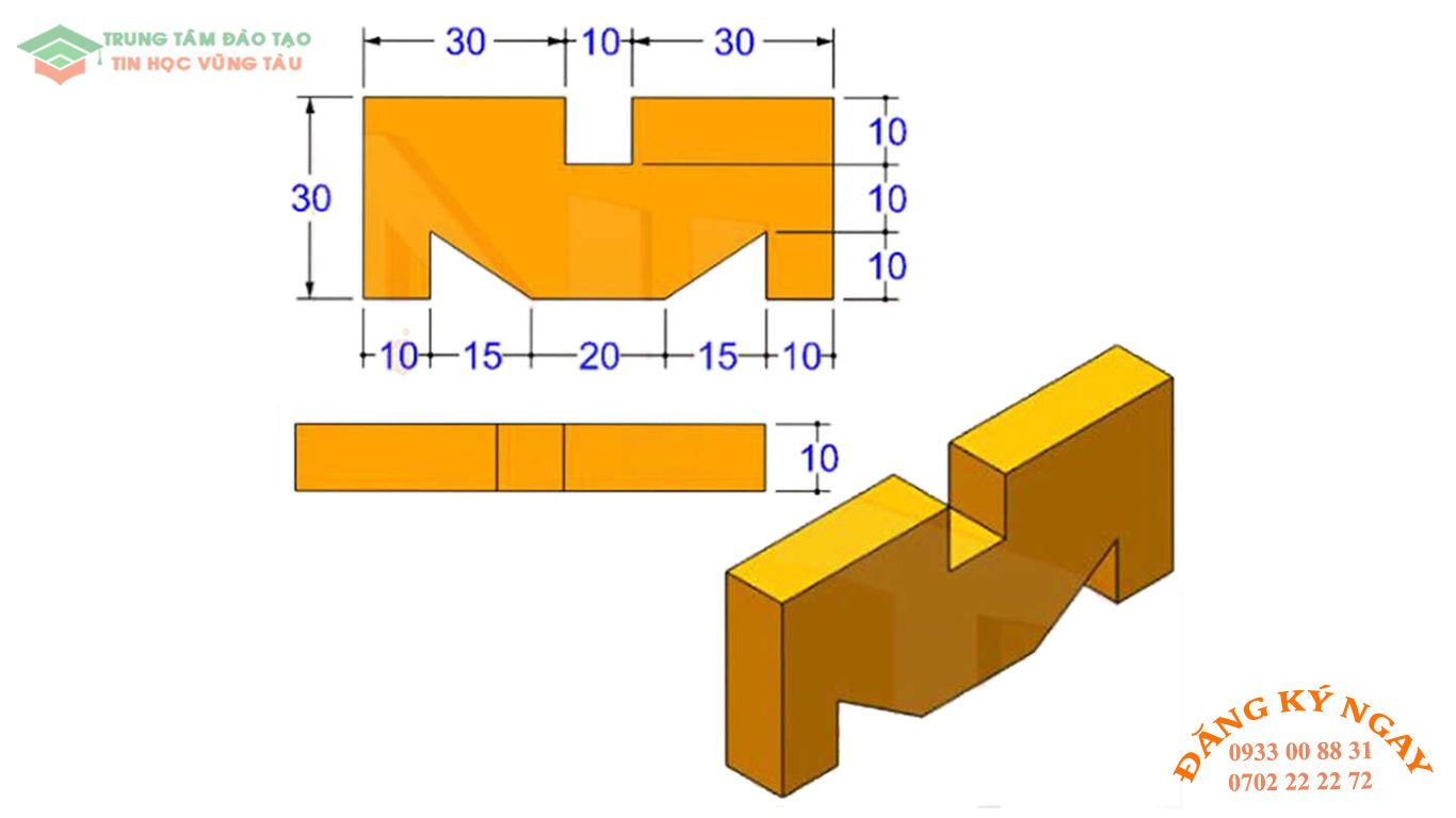 Đề thi autocad 3d tin học vũng tàu 1